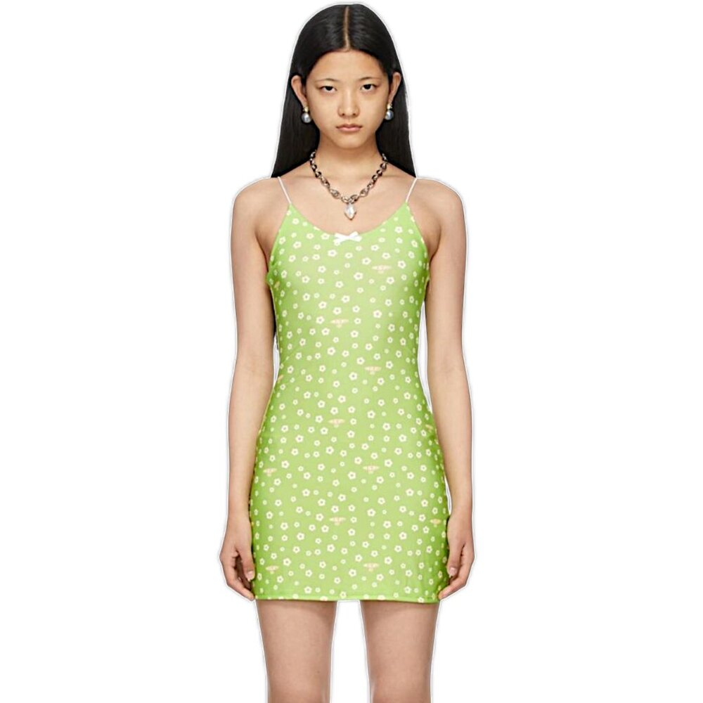 Omighty Limited Edition Ssense exclusive green daisy fairy grunge minidress S
